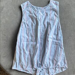Old Navy Light Blue Striped Tank Top